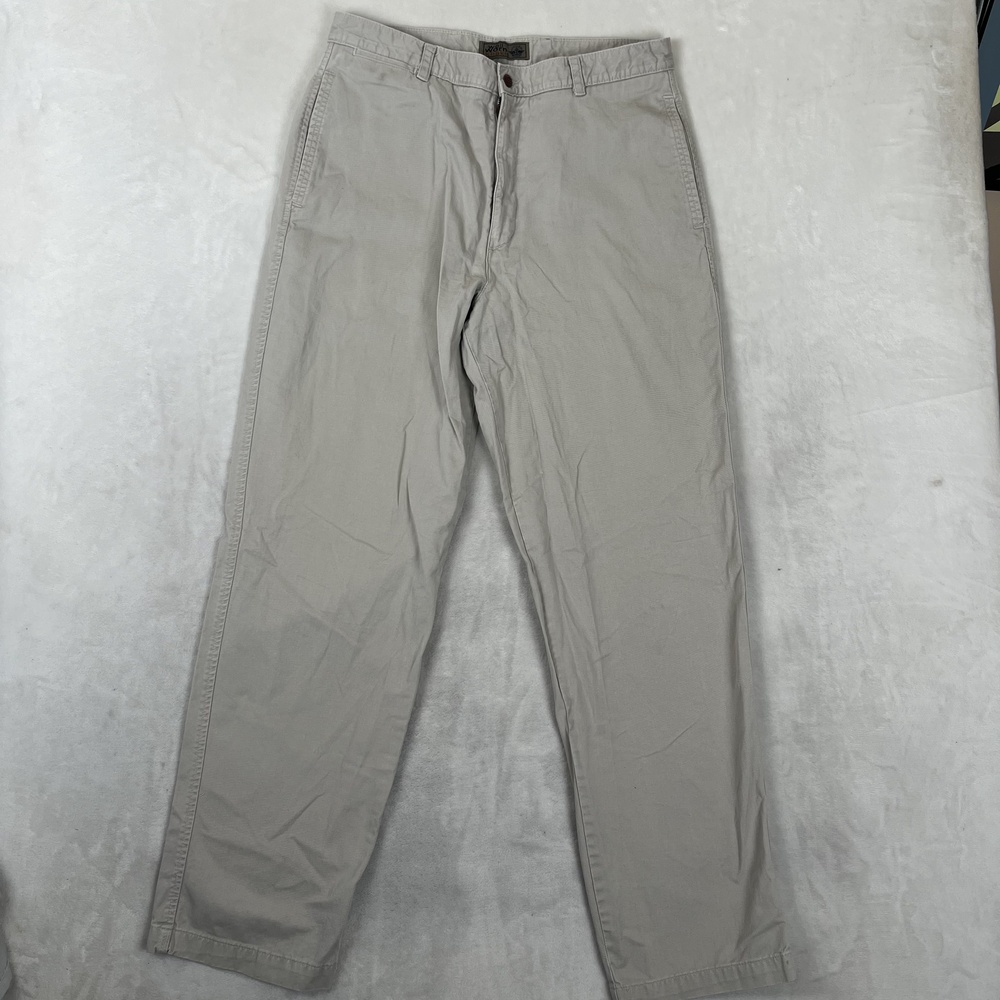Vintage Dockers Well Worn Khakis Chino Pants Mens 34x34 Beige Relaxed Fit